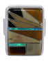Well-Built Multicolor Inlay Sterling Silver Ring Size 5 WX37729